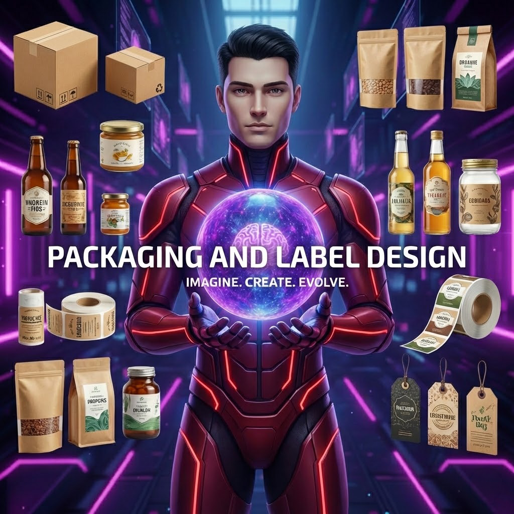 ผลงานออกแบบแพ็กเกจจิ้งและฉลากสินค้าด้วย AI | Phu Best Design