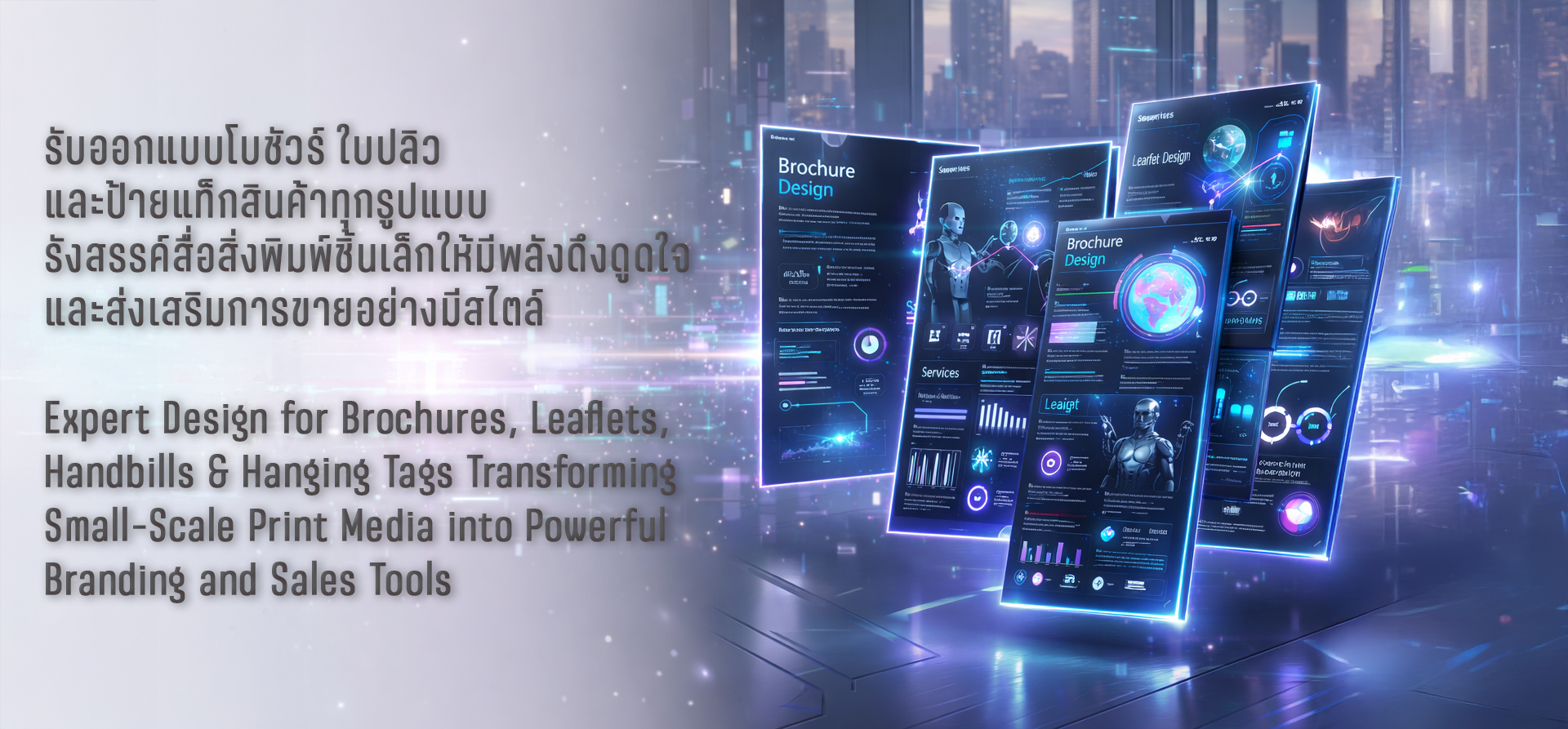 รับออกแบบโบชัวร์และสื่อสิ่งพิมพ์